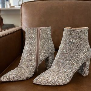 Betsy Johnson Rhinestone Booties